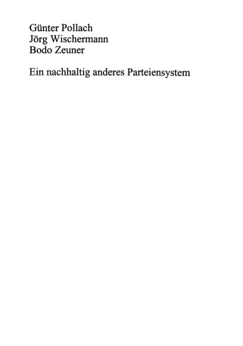 Ein nachhaltig anderes Parteiensystem: Profile und Beziehungen von Parteien in ostdeutschen Kommunen — Ergebnisse einer Befragung von Kommunalpolitikern