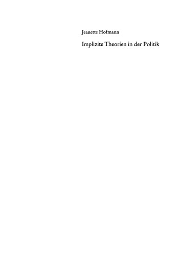 Implizite Theorien in der Politik: Interpretationsprobleme regionaler Technologiepolitik