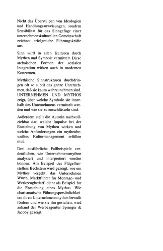 Unternehmen und Mythos: Der unsichtbare Erfolgsfaktor