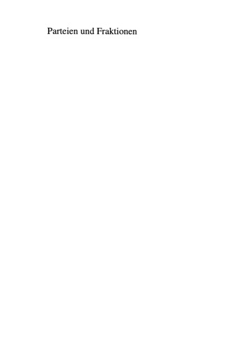 Parteien und Fraktionen: Ein internationaler Vergleich