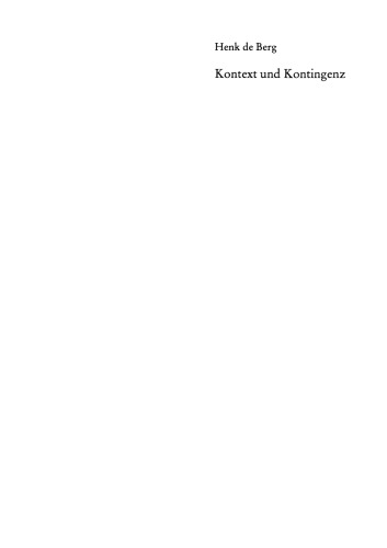 Kontext und Kontingenz: Kommunikationstheoretische Überlegungen zur Literaturhistoriographie. Mit einer Fallstudie zur Goethe-Rezeption des Jungen Deutschland