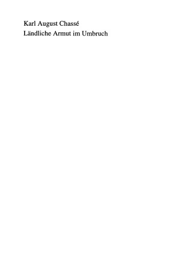 Ländliche Armut im Umbruch: Lebenslagen und Lebensbewältigung