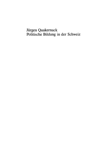 Politische Bildung in der Schweiz: Ein republikanisch-demokratisches Musterbeispiel?