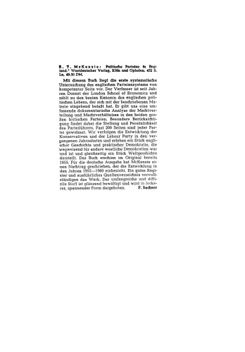 Politische Parteien in England: Die Machtverteilung in der Konservativen und in der Labourpartei
