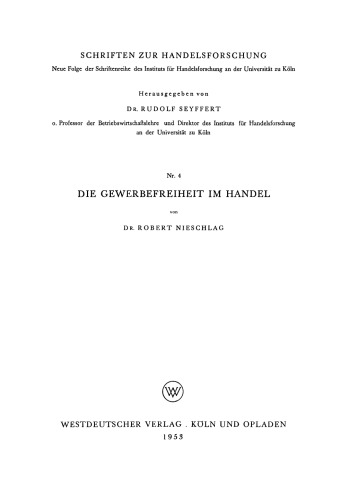 Die Gewerbefreiheit im Handel