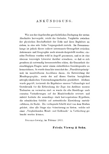 Vergleichende Mond- und Erdkunde