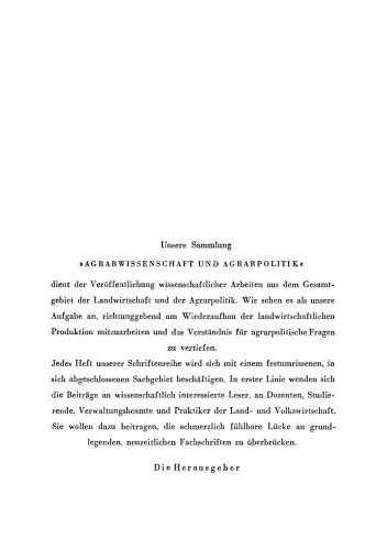 Demontage der Landwirtschaft