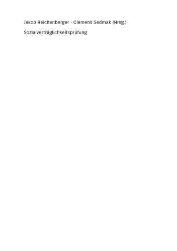 Sozialverträglichkeitsprüfung: Eine europäische Herausforderung