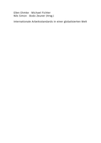 Internationale Arbeitsstandards in einer globalisierten Welt