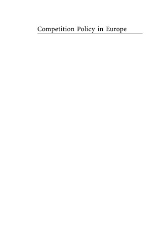 Competition Policy in Europe