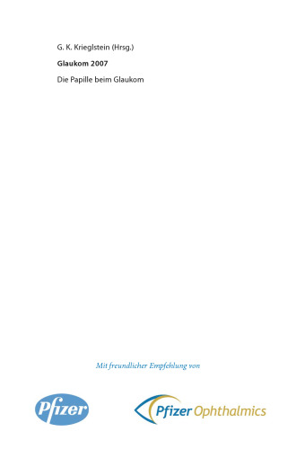 Glaukom 2007: Die Papille beim Glaukom