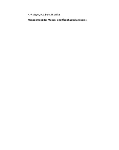 Management des Magen- und Ösophaguskarzinoms