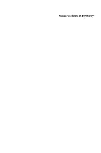 Nuclear Medicine in Psychiatry