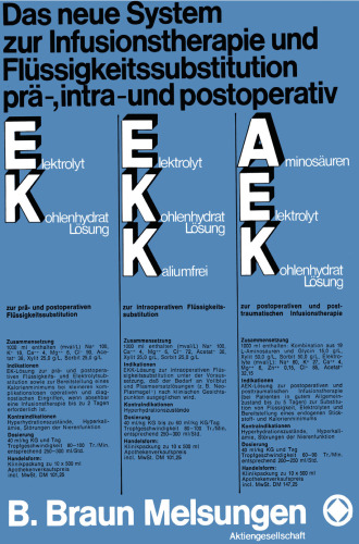 Infusionstherapie I: Der Elektrolyt-Wasser- und Säure-Basen-Haushalt Workshop Timmendorfer Strand April 1973