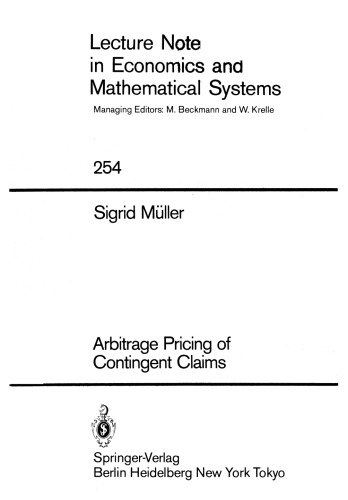Arbitrage Pricing of Contingent Claims