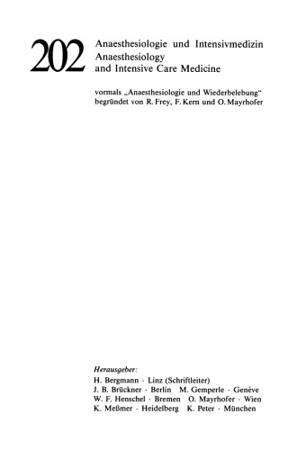Pharmakokinetik und -dynamik des intravenösen Anaesthetikums Propofol (Disoprivan®): Grundlagen für eine optimierte Dosierung