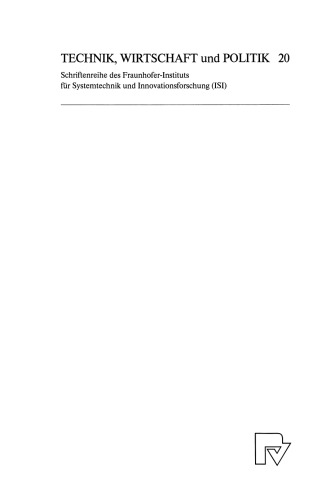 Einflüsse der Forschungsförderung auf Gesetzgebung und Normenbildung im Umweltschutz