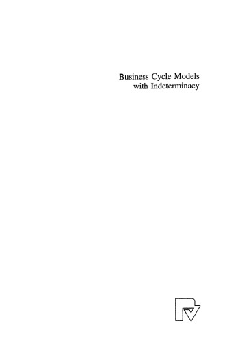 Business Cycle Models with Indeterminacy