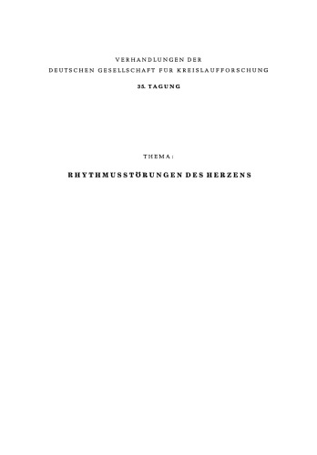Rhythmusstörungen des Herzens