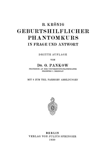 Geburtshilflicher Phantomkurs in Frage und Antwort