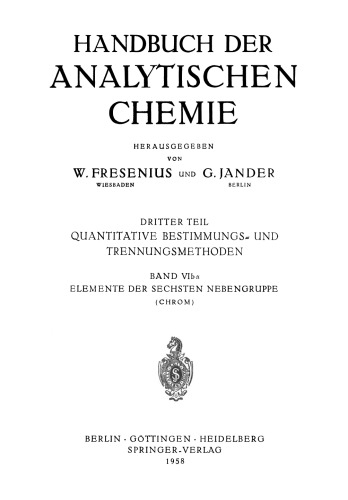 Elemente der Sechsten Nebengruppe: Chrom