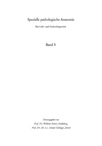 Grundzüge einer historischen und geographischen Pathologie / Pathological Anatomy of Mediterranean and Tropical Diseases