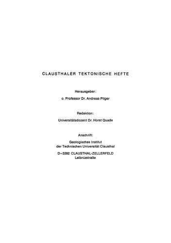 Einführung in die tektonischen Arbeitsmethoden: Schichtenlagerung und bruchlose Verformung
