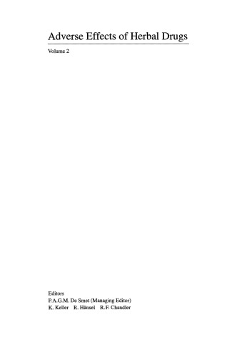 Adverse Effects of Herbal Drugs 2