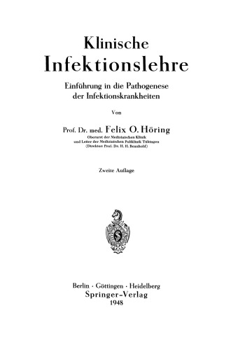 Klinische Infektionslehre: Einführung in die Pathogenese der Infektionskrankheiten