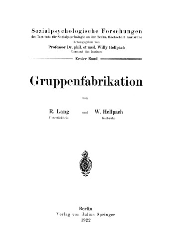 Gruppenfabrikation