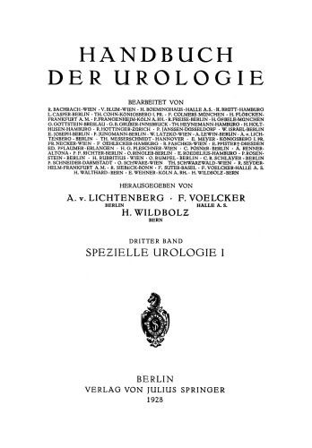 Speƶielle Urologie