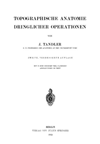 Topographische Anatomie Dringlicher Operationen