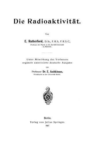 Die Radioaktivität