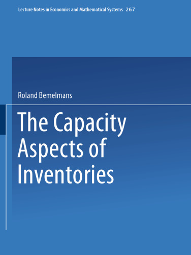 The Capacity Aspect of Inventories