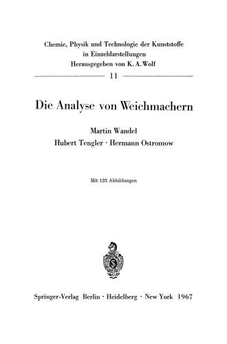 Die Analyse von Weichmachern