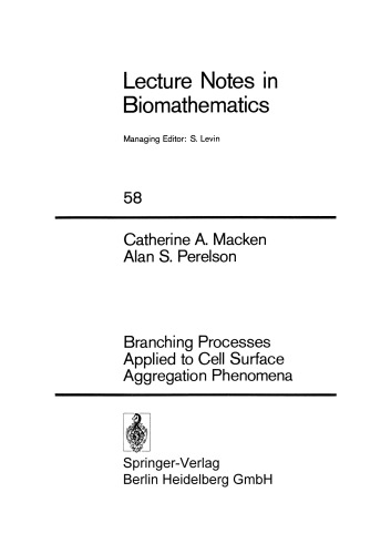 Branching Processes Applied to Cell Surface Aggregation Phenomena
