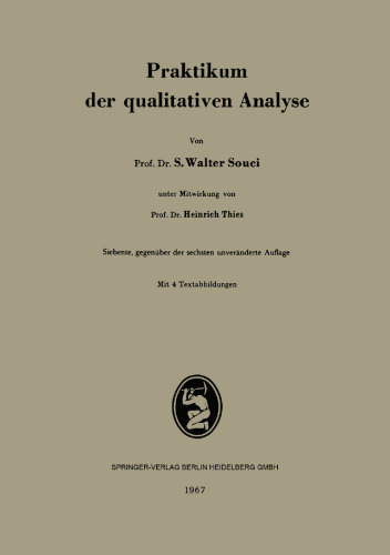 Praktikum der qualitativen Analyse