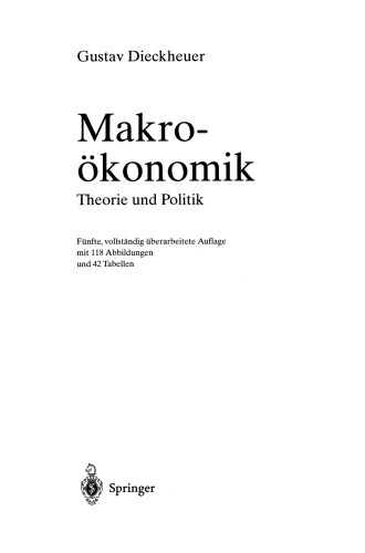 Makroökonomik: Theorie und Politik