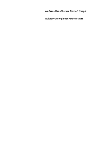 Sozialpsychologie der Partnerschaft