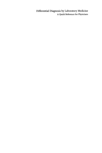 Differential Diagnosis by Laboratory Medicine: A Quick Reference for Physicians