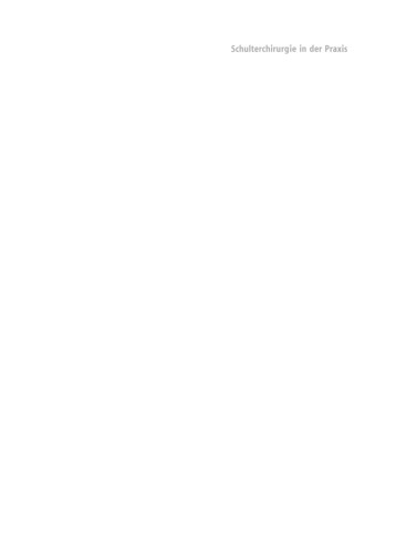 Schulterchirurgie in der Praxis