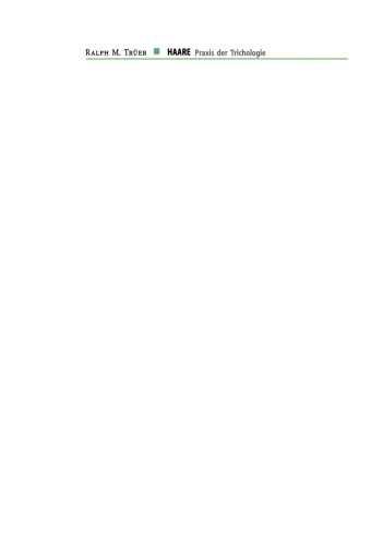 Haare: Praxis der Trichologie