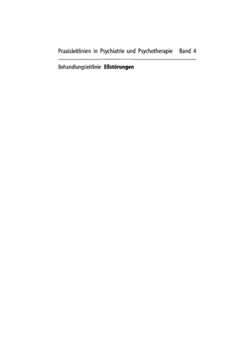 Behandlungsleitlinie Eßstörungen