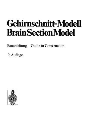 Gehirnschnitt-Modell / Brain Section Model: Bauanleitung / Guide to Construction