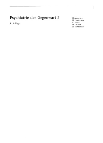 Psychiatrie spezieller Lebenssituationen