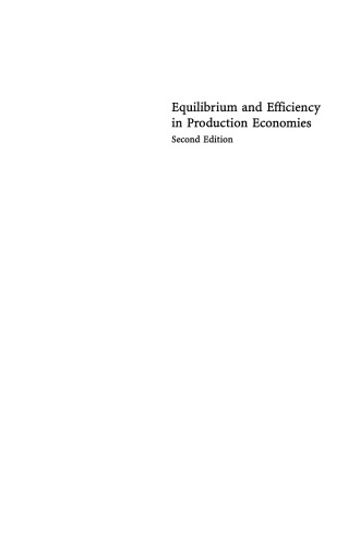 Equilibrium and Efficiency in Production Economies