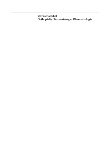 Ultraschallfibel: Orthopädie Traumatologie Rheumatologie