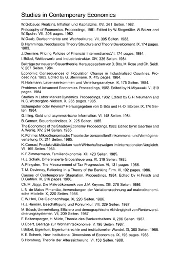 Theorie der Alterssicherung