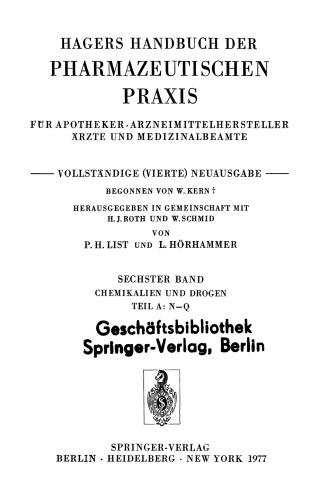 Chemikalien und Drogen Teil A: N-Q