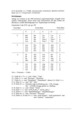 Biochemisches Arbeitsbuch
